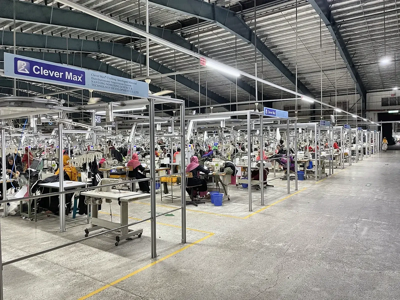 CleverMax hanger system, YoungOne Group apparel production line