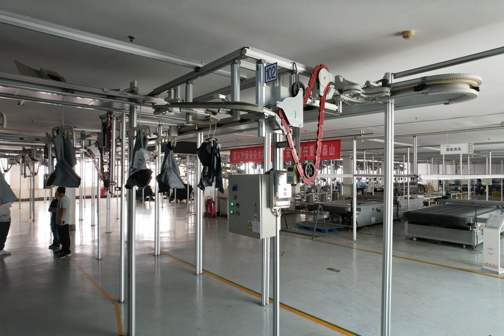 Hanger System for Denim & Casualwear — CleverMax hanger system in production