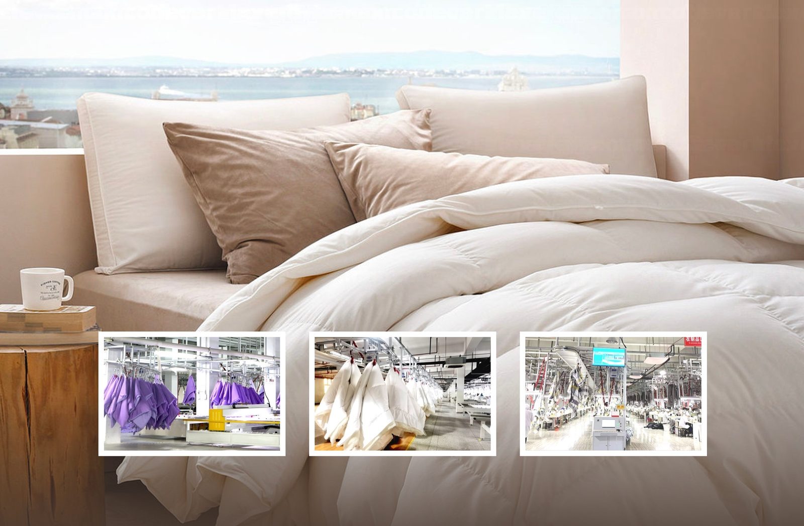 Home textile production floor running the CleverMax hanger system